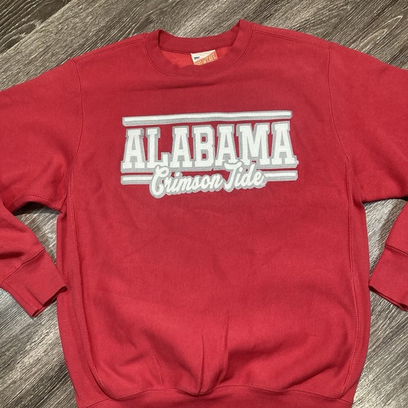 Alabama Sweatshirt Crewneck Mens Small Red Pro Weave MV Sport Crimson Tide - Picture 1 of 7
